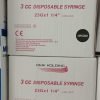 سرنجات 3سم   سن 23*1 1/4 علبه 100 حبه كرتون 30 علبه 3ML SYRINGE  BOX 100 PCS CTON 30 BOX