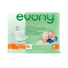  EVONY ADULT DIAPER LARG 30PCS       حفاظات كبار السن ايفوني 30حبه مقاس لارج