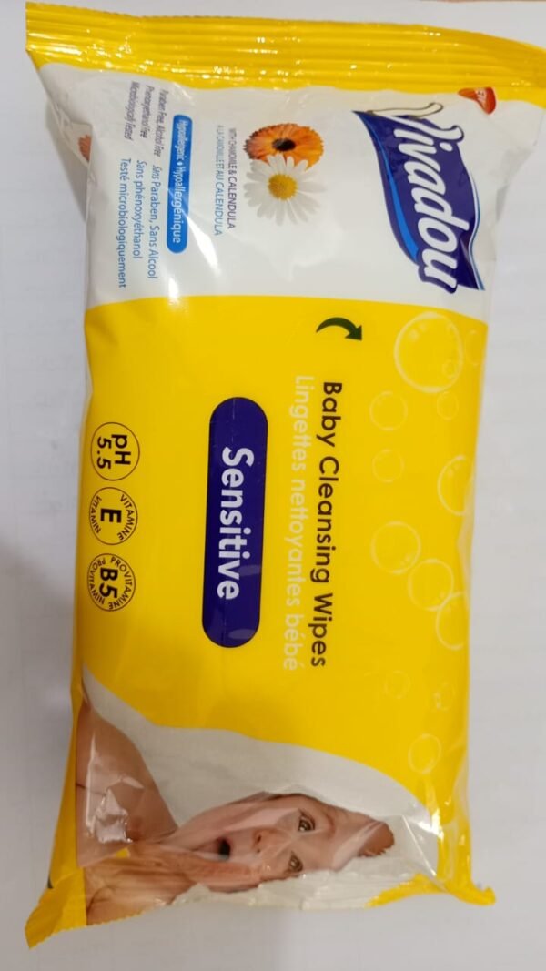 VIVADOU BABY WIPES 72 PCS    فيفادو مناديل مبلله اطفال